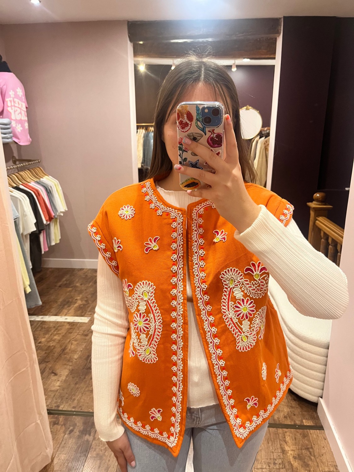 Veste sans manches BRENDA orange
