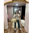 Grand sac cuir brillant DORÉ