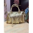 Grand sac cuir brillant DORÉ